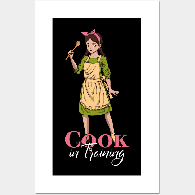 Girl cook in training Wall Art by Modern Medieval Design